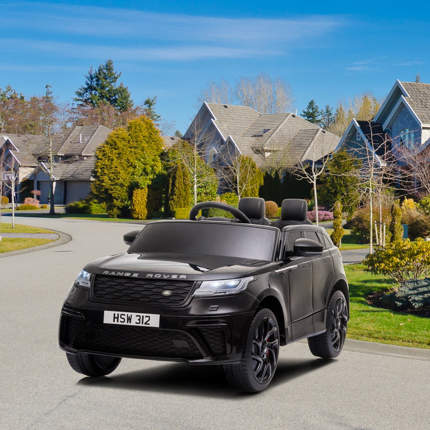 Cfowner 12V Licensed Land Rover VELAR Vehicle, Kids Ride On Car w/2.4G RC, 4 Wheel Suspension, LED, Music, Best Gift for Boys Girls-Pink