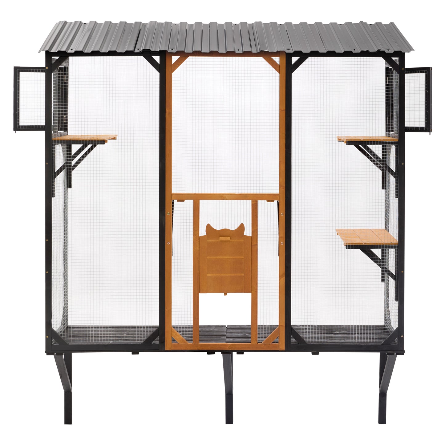 Outdoor Cat Catio Cat Climbing Catio Window Cat House Cat Patio Enclosure with Platforms for 1-3 Cats