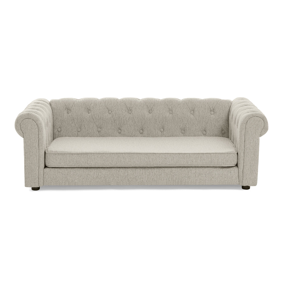 Elegant rectangular pet bed for big and oversized dogs, durable elevated dog sofa bed, comfortable dog sofa, modern and fashionable linen fabric dog sofa