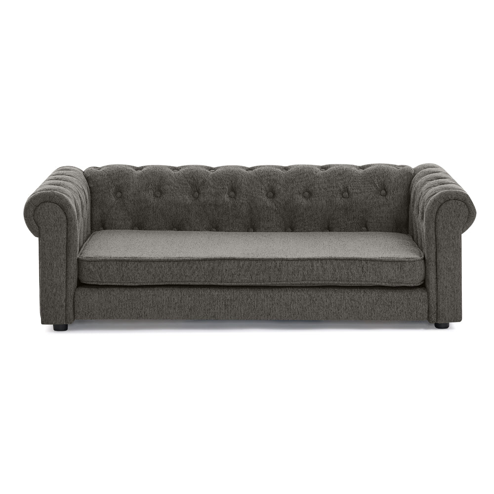 Elegant rectangular pet bed for big and oversized dogs, durable elevated dog sofa bed, comfortable dog sofa, modern and fashionable linen fabric dog sofa