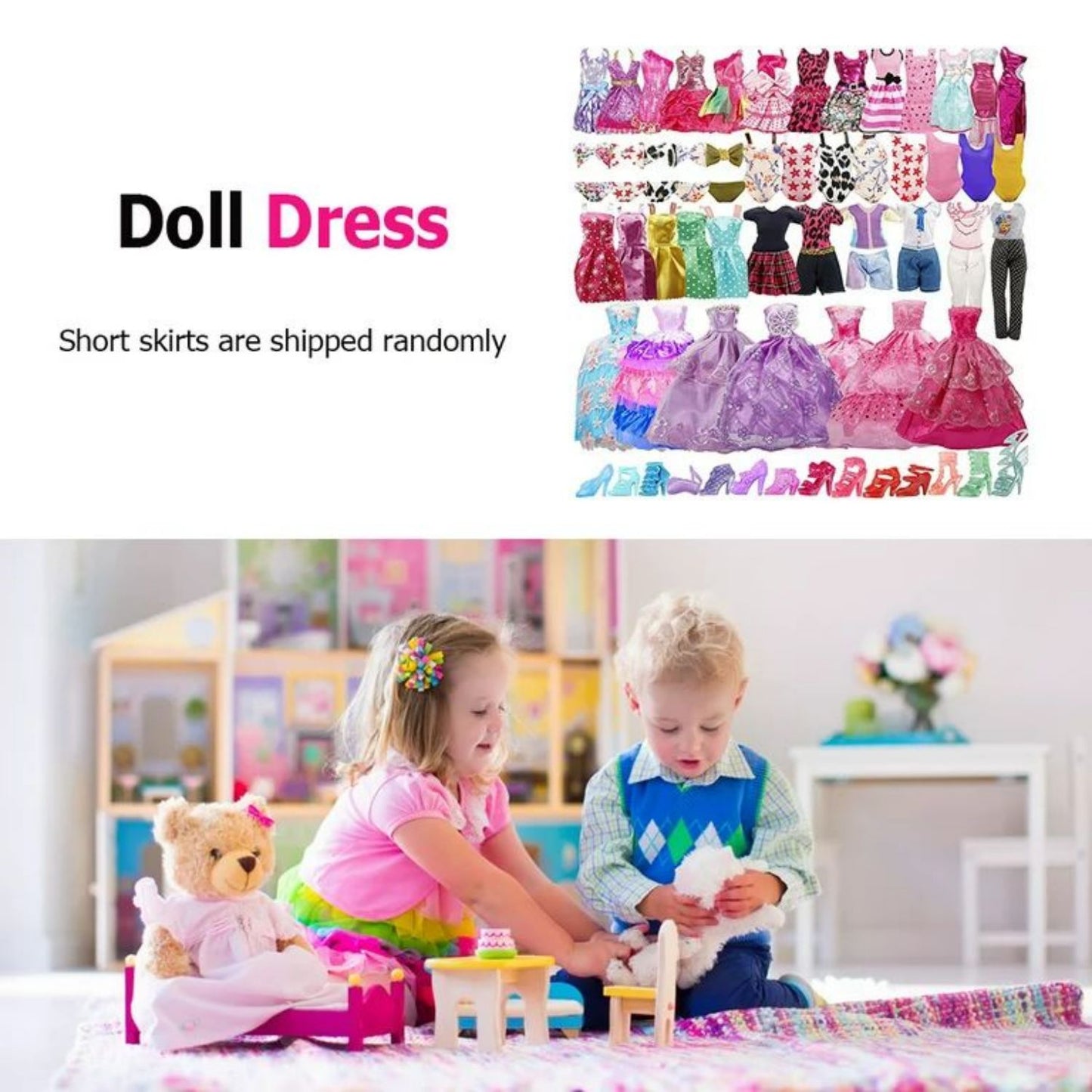 Cfowner 35 Pack Handmade Doll Clothes Including 5 Wedding Gown Dresses 5 Fashion Dresses 4 Braces Skirt 3 Tops and Pants 3 Bikini Swimsuits 15 Shoes for 11.5 Inch Dolls