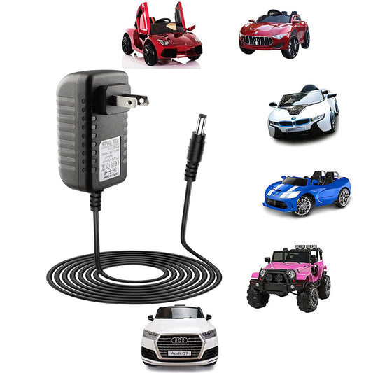 Cfowner 12V Battery Charger for Ride On Toys 12 Volt Powered Wheel Charger for SUV Kid Trax Dynacraft Wrangler Kids Ride On Cars Baby Electric Power Supply Adapter