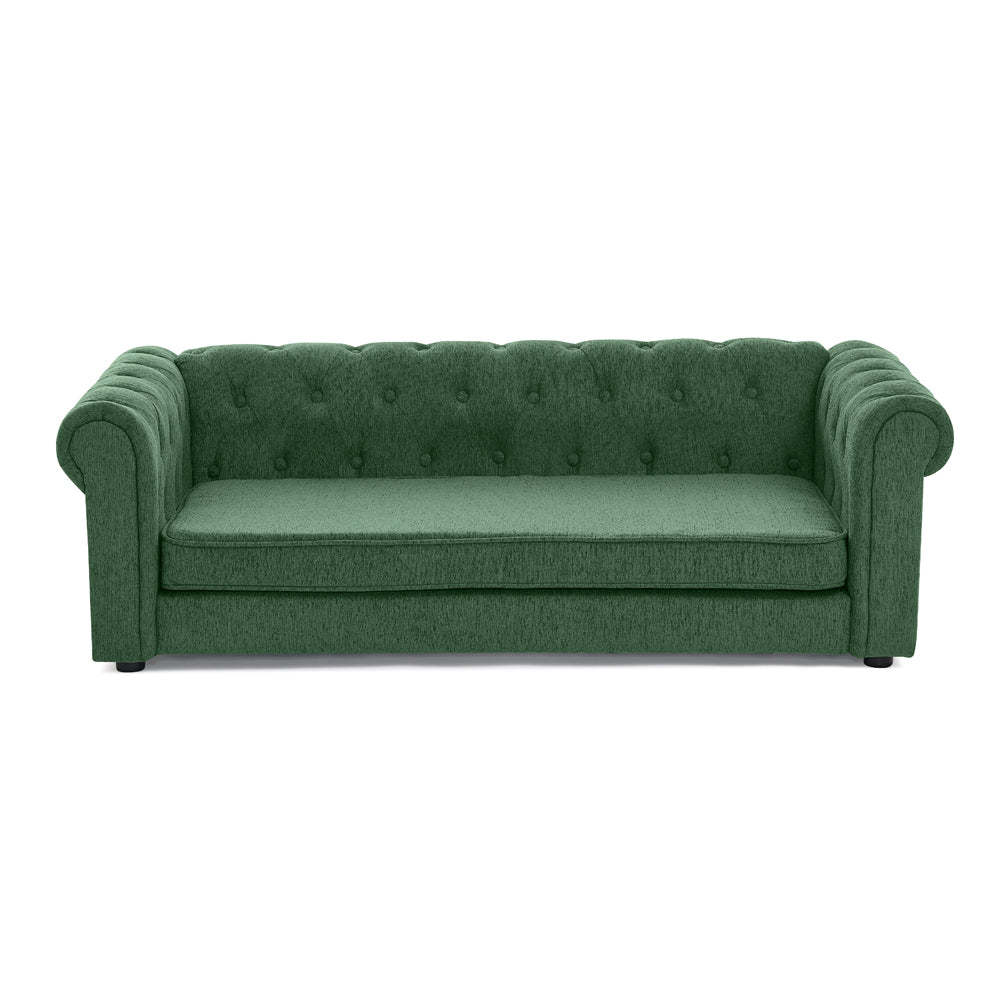Elegant rectangular pet bed for big and oversized dogs, durable elevated dog sofa bed, comfortable dog sofa, modern and fashionable linen fabric dog sofa