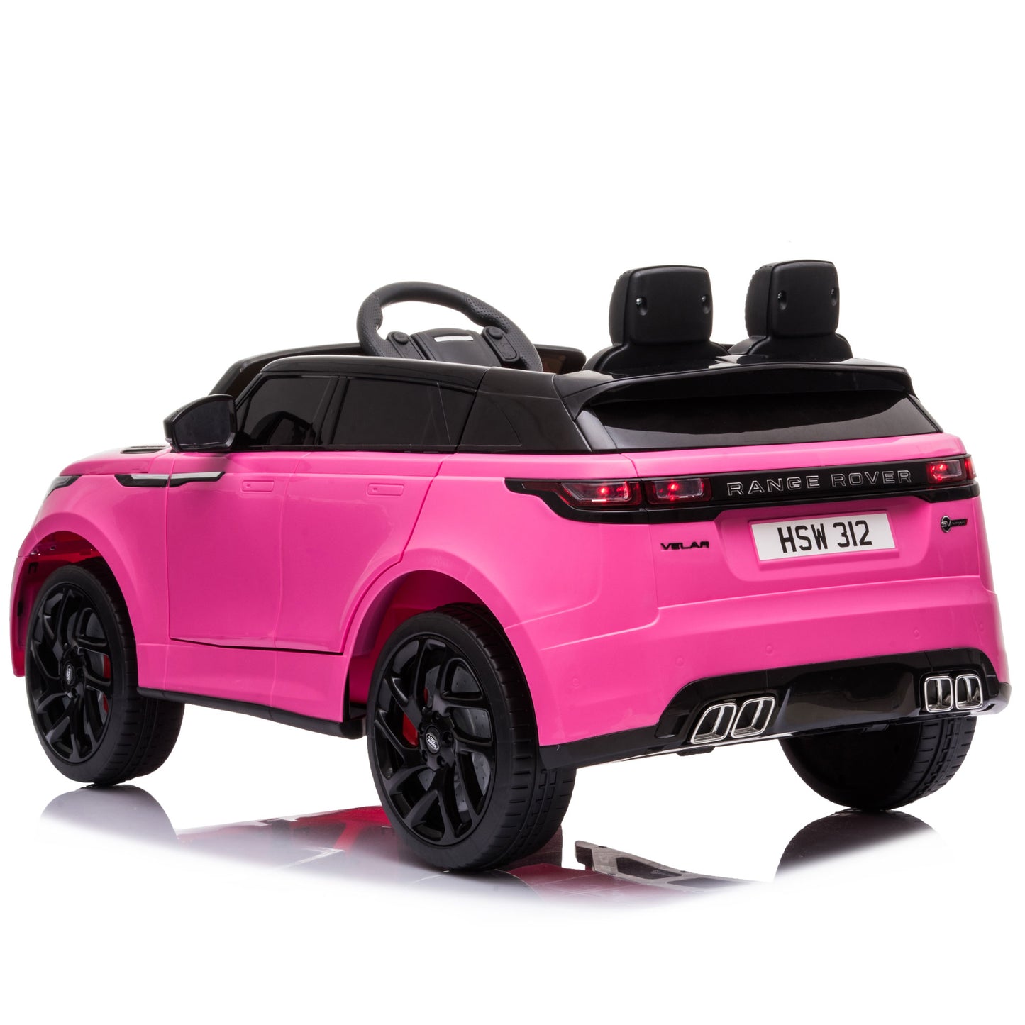 Cfowner 12V Licensed Land Rover VELAR Vehicle, Kids Ride On Car w/2.4G RC, 4 Wheel Suspension, LED, Music, Best Gift for Boys Girls-Pink