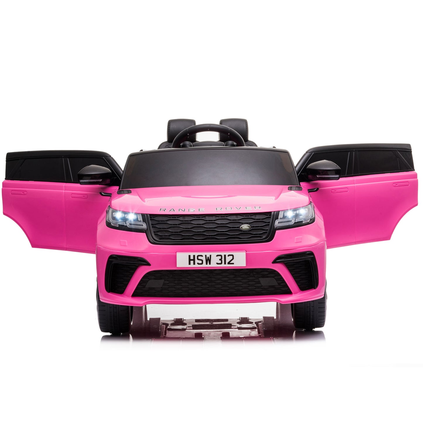 Cfowner 12V Licensed Land Rover VELAR Vehicle, Kids Ride On Car w/2.4G RC, 4 Wheel Suspension, LED, Music, Best Gift for Boys Girls-Pink