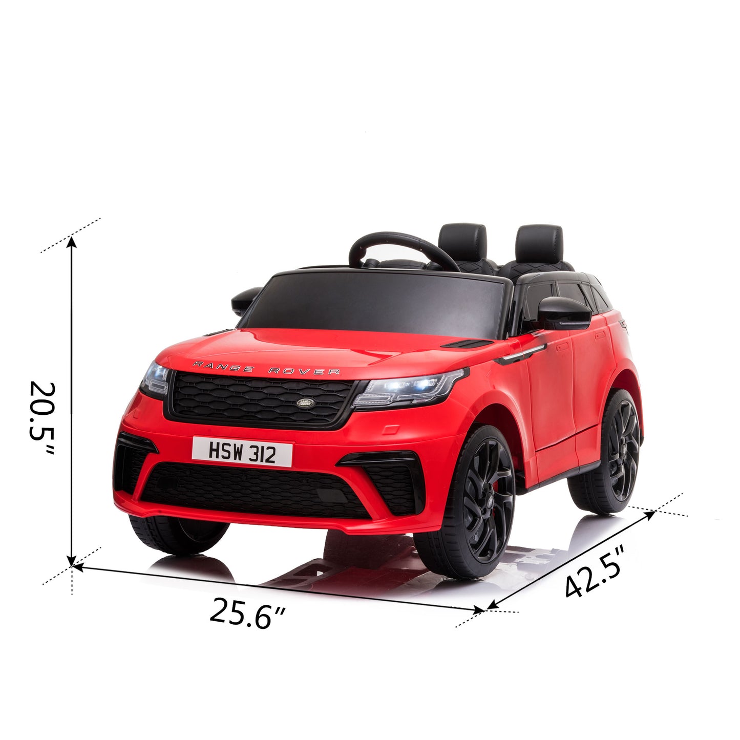 Cfowner 12V Licensed Land Rover VELAR Vehicle, Kids Ride On Car w/2.4G RC, 4 Wheel Suspension, LED, Music, Best Gift for Boys Girls-Pink
