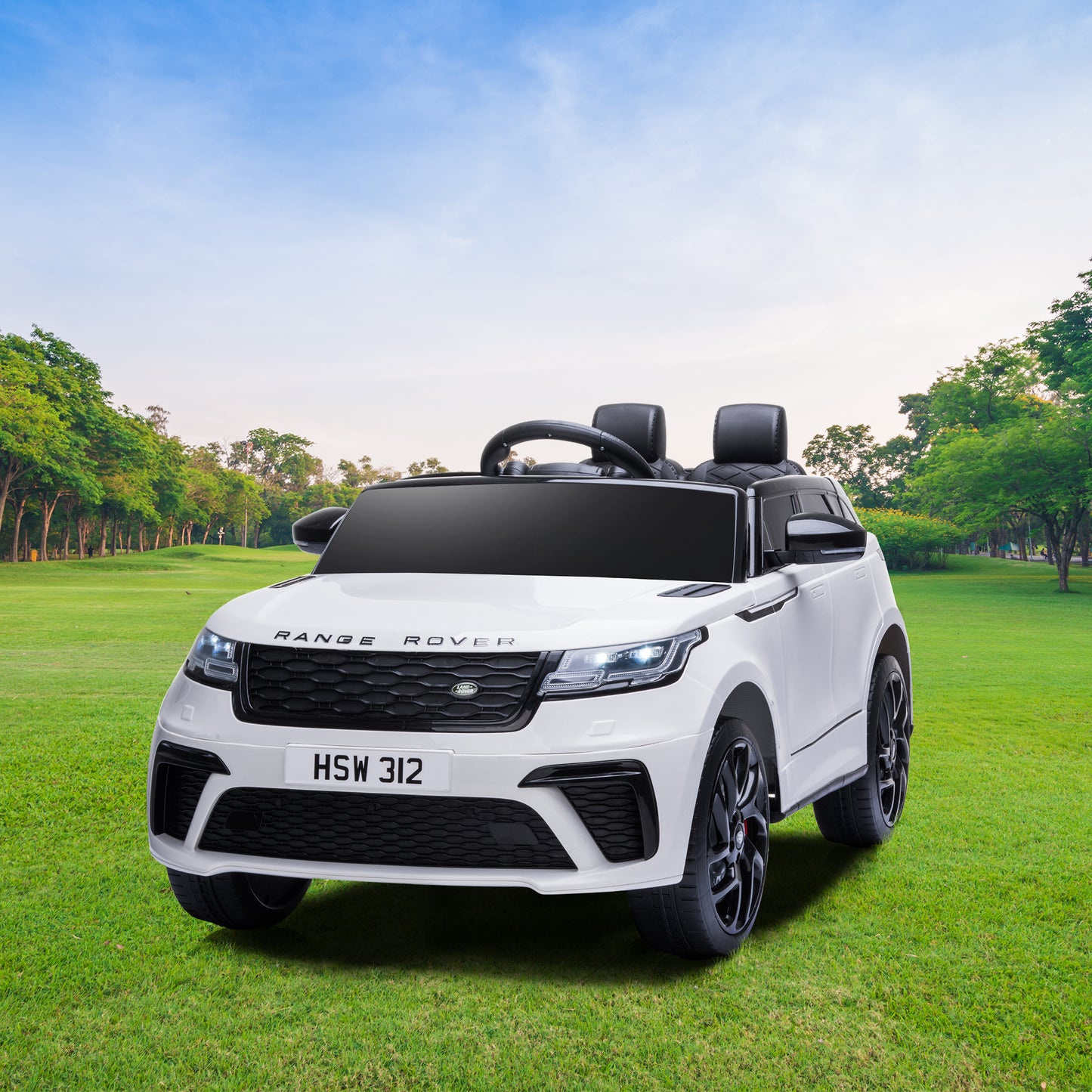 Cfowner 12V Licensed Land Rover VELAR Vehicle, Kids Ride On Car w/2.4G RC, 4 Wheel Suspension, LED, Music, Best Gift for Boys Girls-Pink