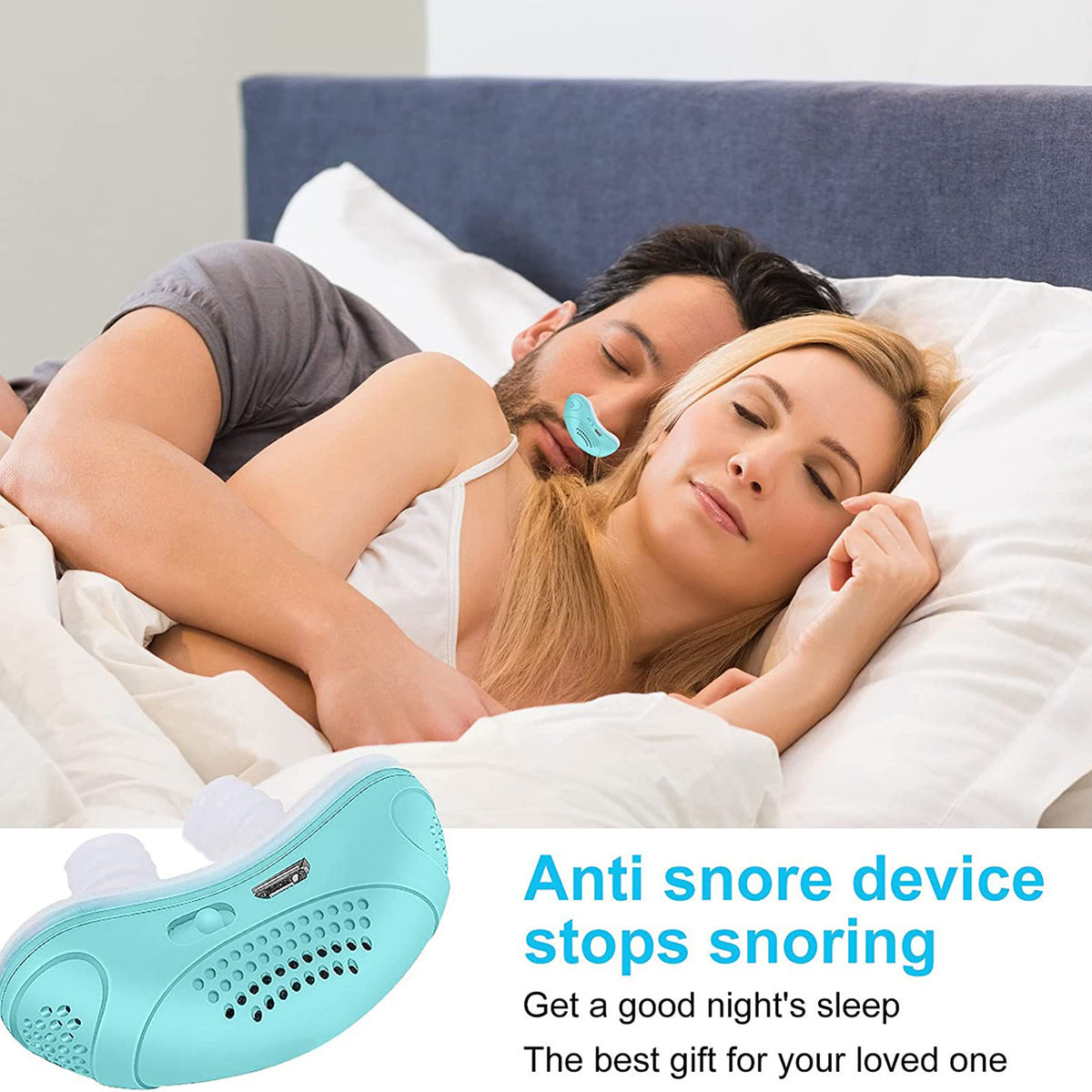 Cfowner Electric Anti Snoring Devices, Obvious Effect, Safe & Comfortable, Double Eddy Current, for Men Women All Nose Shapes and All Ages to Reduce Snoring