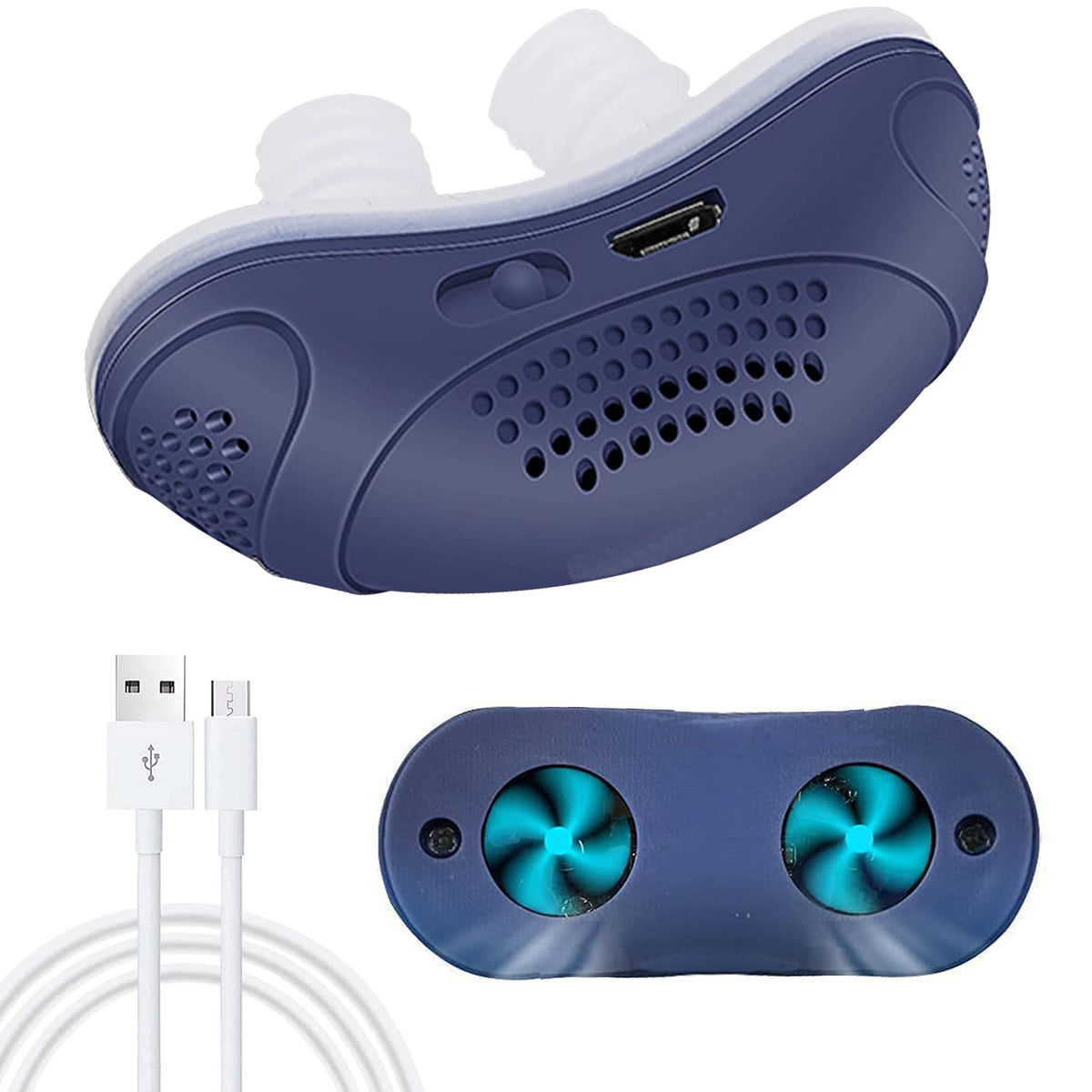 Cfowner Electric Anti Snoring Devices, Obvious Effect, Safe & Comfortable, Double Eddy Current, for Men Women All Nose Shapes and All Ages to Reduce Snoring