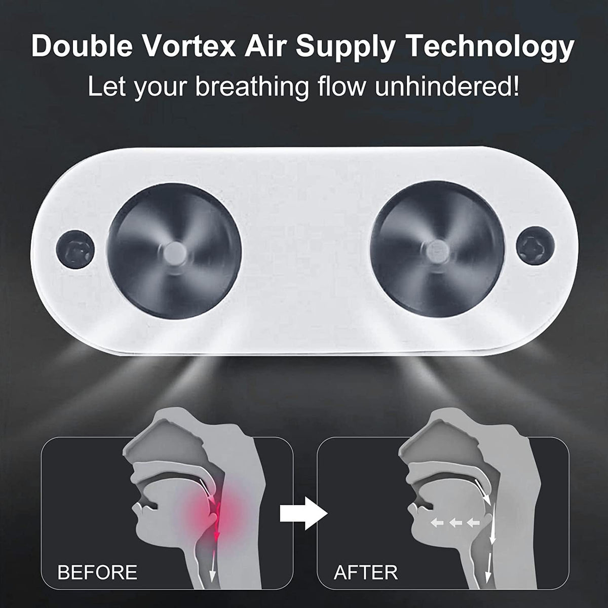 Cfowner Electric Anti Snoring Devices, Obvious Effect, Safe & Comfortable, Double Eddy Current, for Men Women All Nose Shapes and All Ages to Reduce Snoring
