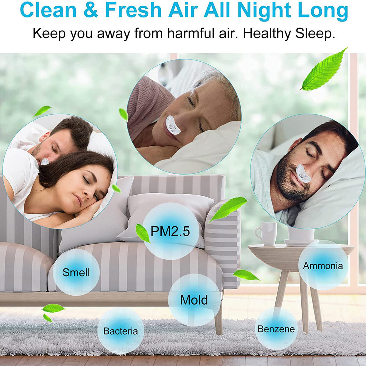 Cfowner Electric Anti Snoring Devices, Obvious Effect, Safe & Comfortable, Double Eddy Current, for Men Women All Nose Shapes and All Ages to Reduce Snoring