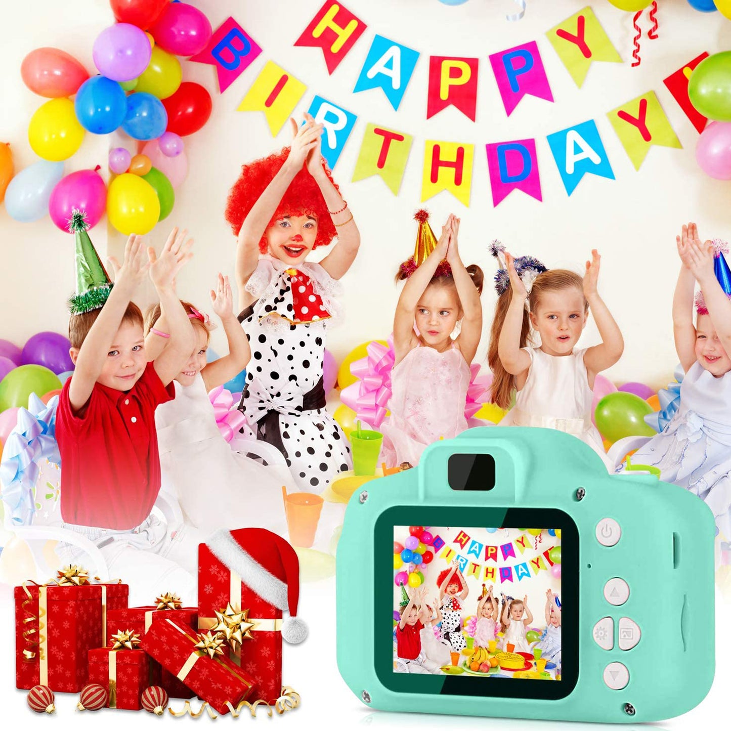 Cfowner Upgrade Kids Selfie Camera, Christmas Birthday Gifts for Boys Age 3-9, HD Digital Video Cameras for Toddler, Portable Toy for 3 4 5 6 7 8 Year Old Boy with 32GB SD Card